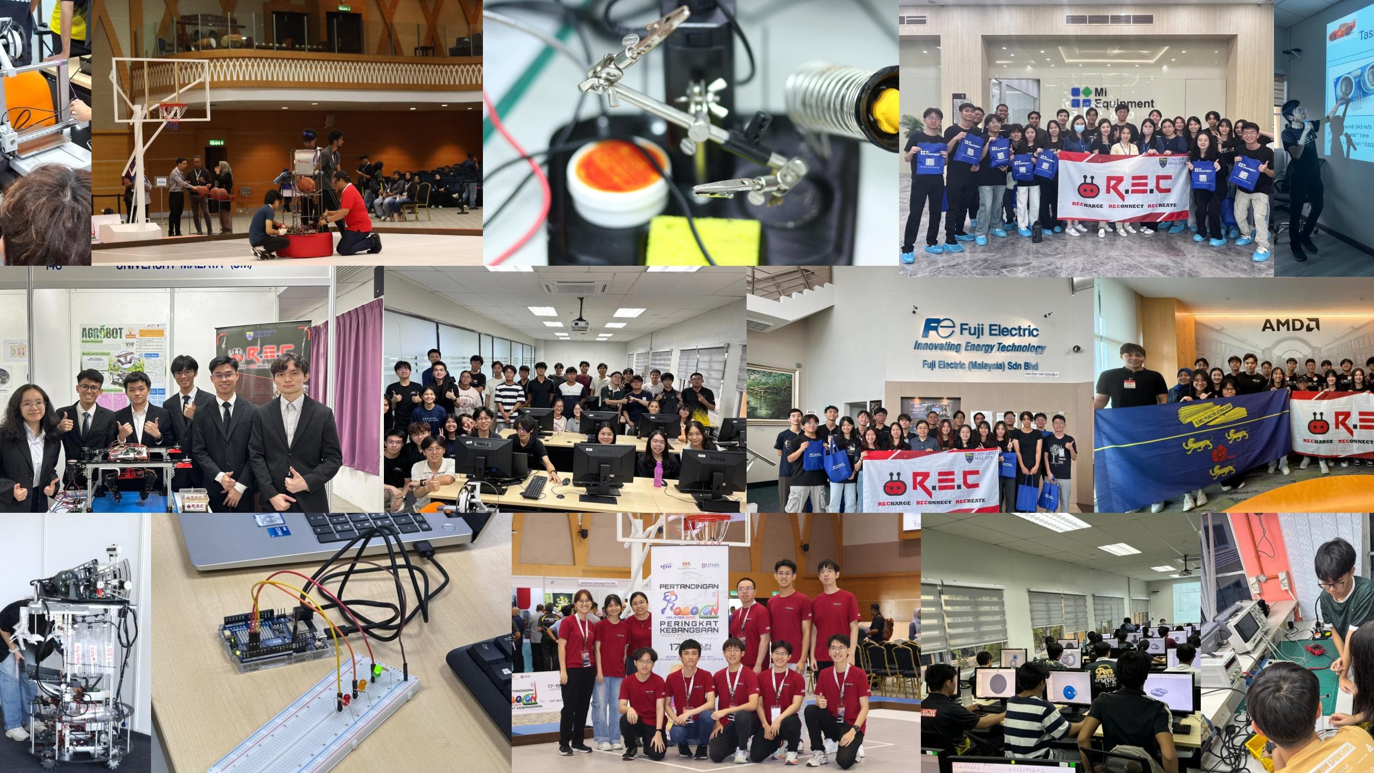 A dynamic shot of a robot in a competition setting.